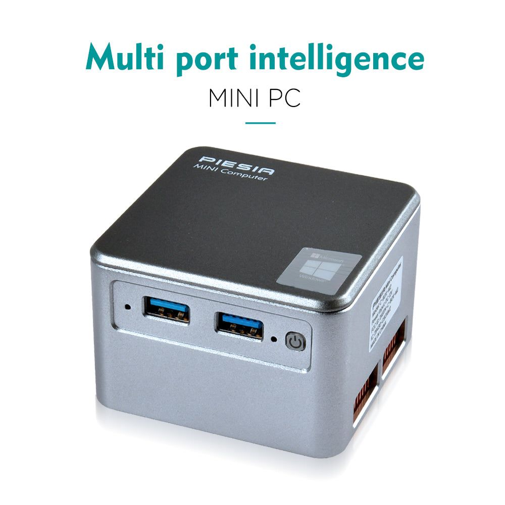 PIESIA C-BOX-M2 Mini PC Aluminum body 11th gen Intel N5105,Windows 11 Pro, 8GB RAM 256G SSD, Support 4K Dual Output, USB3.0, Dual-Band WiFi5, BT