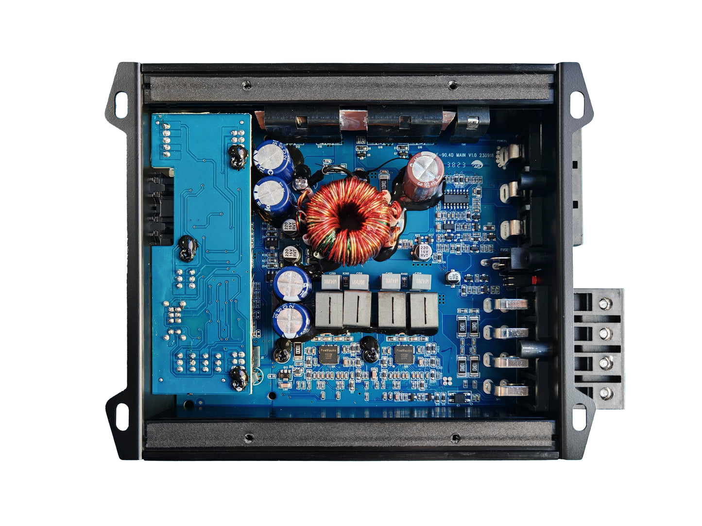 OceanAudio OAE-90.4D Compact Full-Range Class D 4 Channel Car Amplifier, 720W - RMS Power @4Ω 4*60W, @2Ω 4*90W Max Power @2Ω 4*180W, Bridged 2 Channels RMS Power @4Ω 2*180W