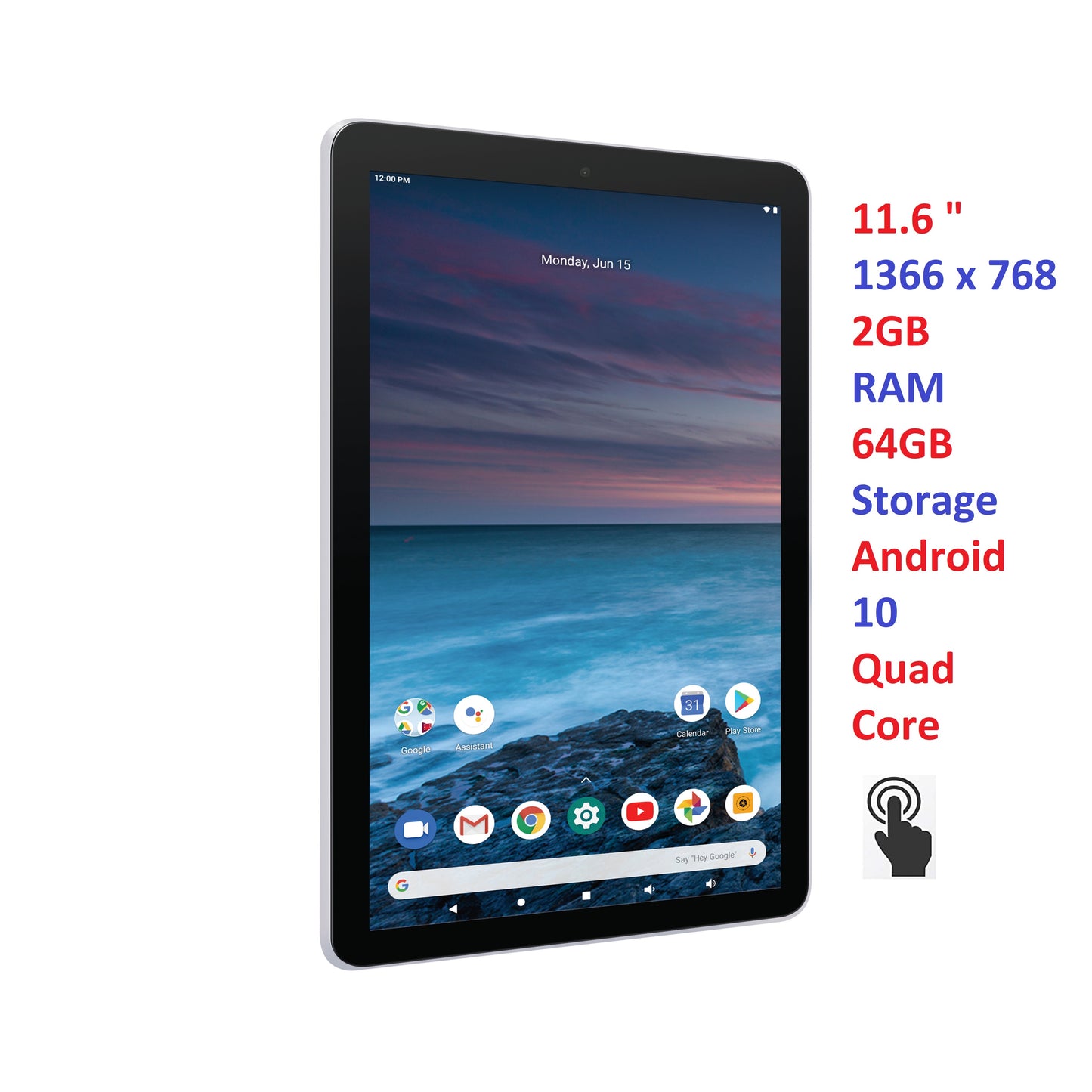 RCA 11.6" 2GB RAM 64GB Storage 2-in-1 Tablet with Keyboard Touchscreen WiFi Bluetooth